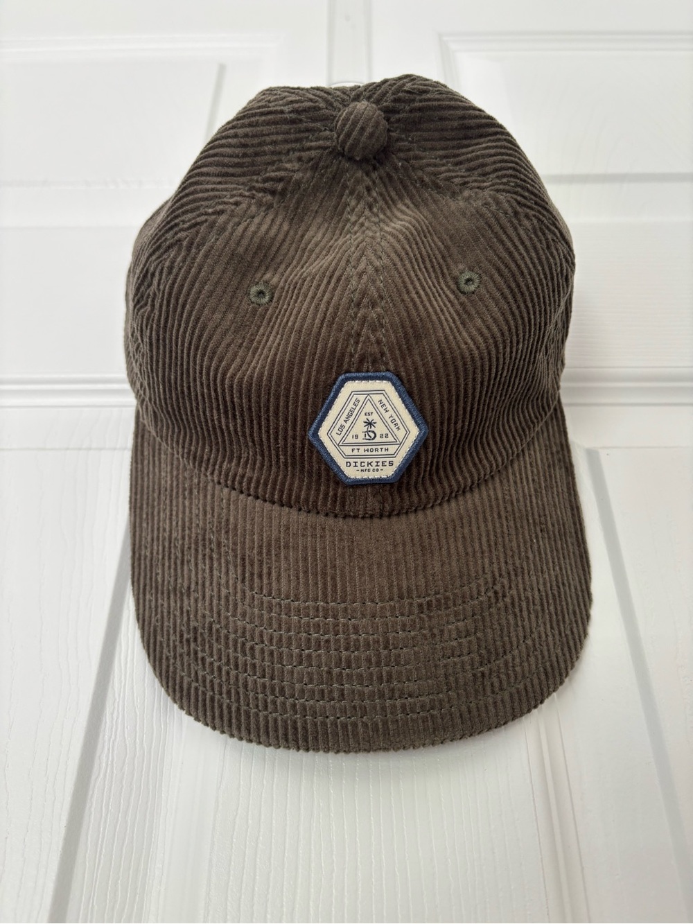 Dickies Brown Corduroy Baseball Cap Adjustable Strapback Workwear Hat Gorpcore